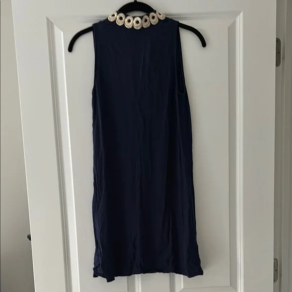 Lilly Pulitzer Navy Sleeveless Dress with Gold Accents - Picture 4 of 4